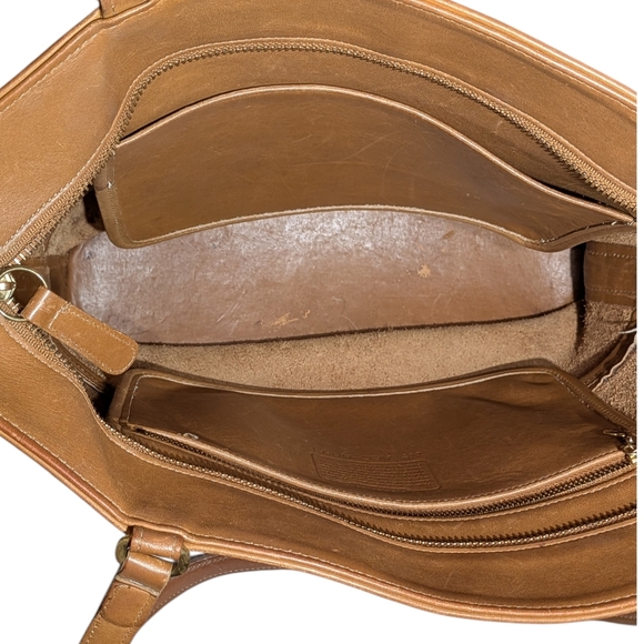 Vintage Coach Tribeca Large Shopper Tote 1998 Camel Leather Handbag Bag 9094 - Picture 14 of 16